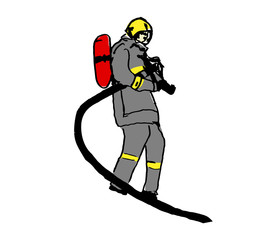 Feuerwehrmann vector illustration