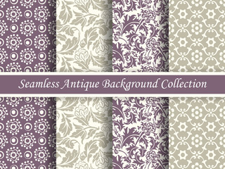 Antique seamless background collection_129