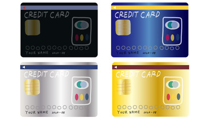 クレジットカードの見本イラストセット