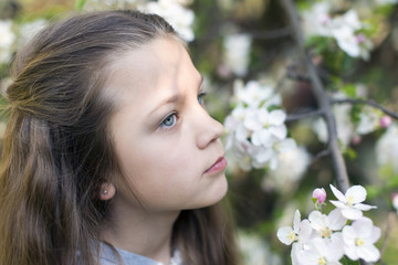 Naklejka premium girl by spring