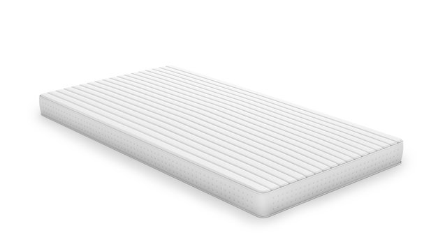 Comfortable mattress isolated on white background. 3d illustrati