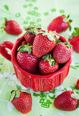 Fresh organic strawberries