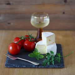 Bavarian cheese and wine 