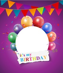 Happy Birthday greeting card design