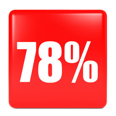 Discount 78 percent off. 3D illustration.