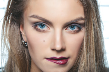Young model with makeup