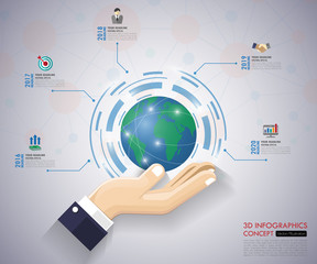 Design business concept timeline. vector template background.