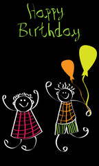 Niños felices happy birthday.