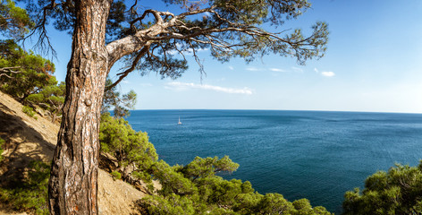 Obraz premium Природный заповедник Караул-Оба, полуостров Крым, город Судак, Черное море