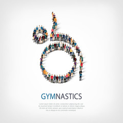 people sports gymnastics vector