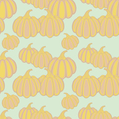 Seamless pattern with pumpkins. Vector clip art.