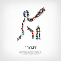 people sports cricket vector