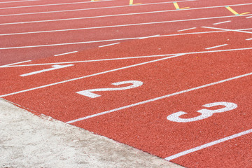 Running track in stadium