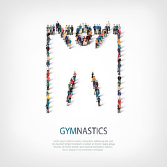 people sports gymnastics vector
