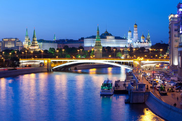 Russia-01.06.2014,  night view of Kremlin, Moscow