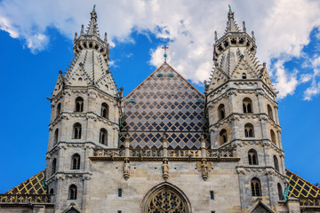 Fototapeta na wymiar St. Stephan cathedral (Stephansdom, 1147) in Vienna, Austria.