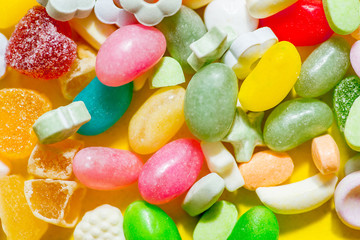 bunch of multi-colored candy