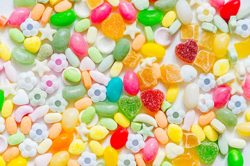 Fototapeta na wymiar bunch of multi-colored candy