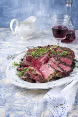  Porterhouse Steak auf Teller