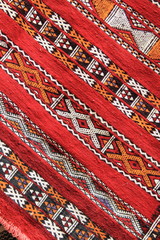 Closeup of a moroccoan carpet