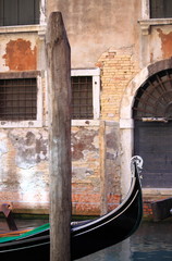 Fototapeta na wymiar Urban scenic of Venice with Gondola, Italy