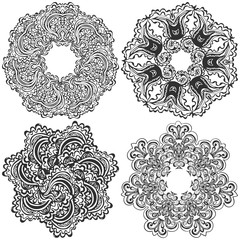 Vector set of round pattern