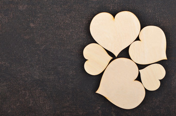 Obraz premium Heart on leather background