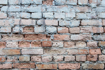 Old brick wall texture, Background of old vintage dirty brick wa