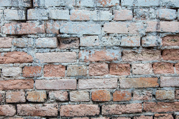 Old brick wall texture, Background of old vintage dirty brick wa