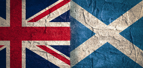Fototapeta premium Politic relationship, Great Britain and Scotland
