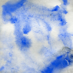 illustration depicting the vague texture background blue color. watercolor, wet effect.