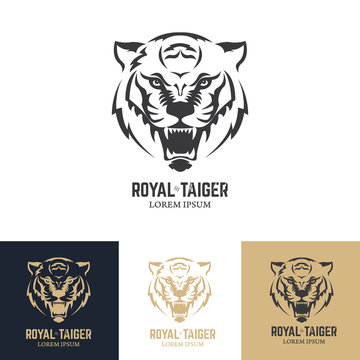 Logo template with tiger head.