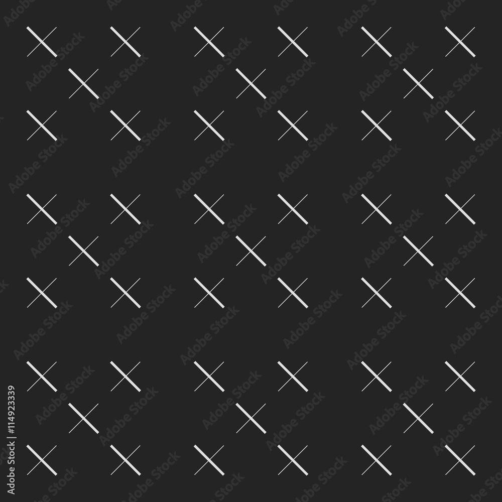 Aufkleber seamlessly repeatable geometric pattern - abstract monochrome ba