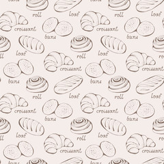 Seamless pastry vector pattern