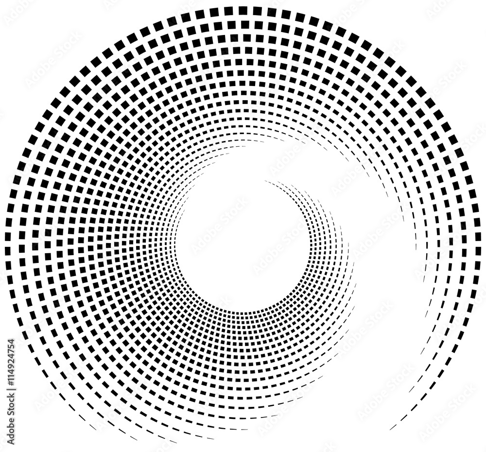 Poster Inward spiral of rectangles. abstract geometric design element.