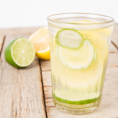 Lemonade with lemon and lime