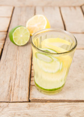 Lemonade with lemon and lime