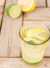 Lemonade with lemon and lime