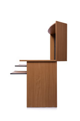 Computer home desk isolated on the white background