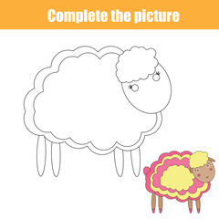 Complete the picture children drawing game