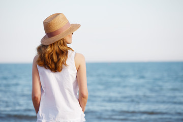 Woman by the sea