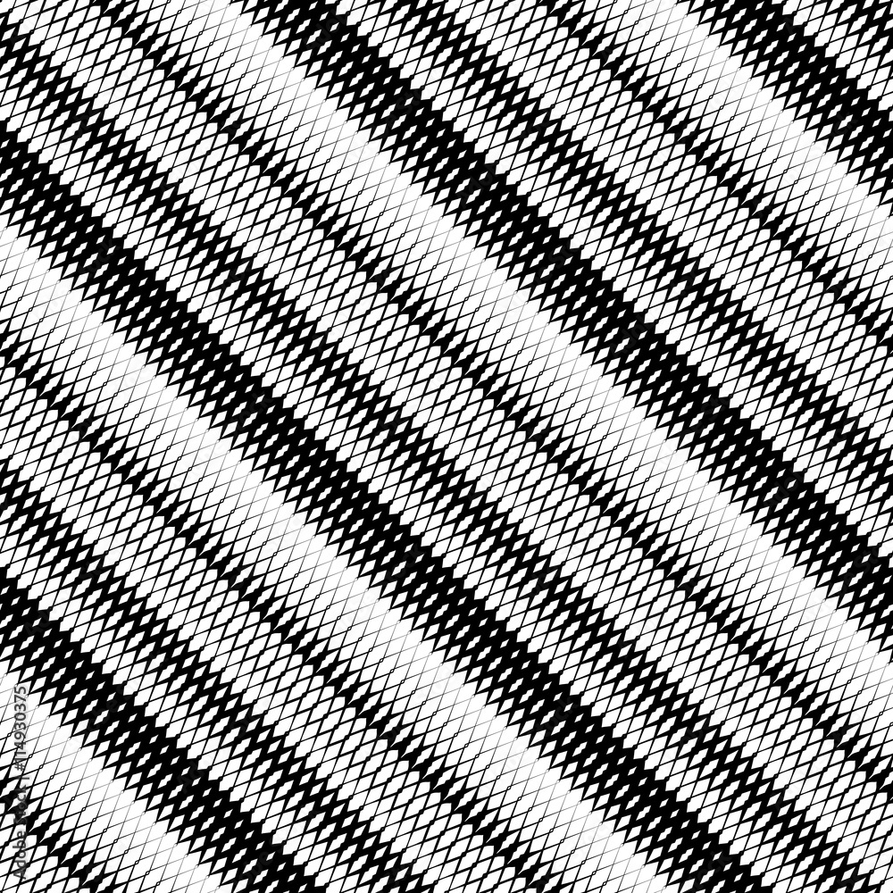 Aufkleber seamlessly repeatable geometric pattern - abstract monochrome ba