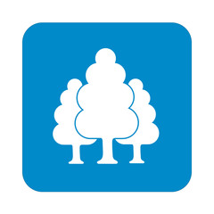 Deciduous forest icon. Vector illustration