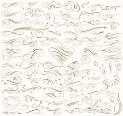 Huge decorative swirls set