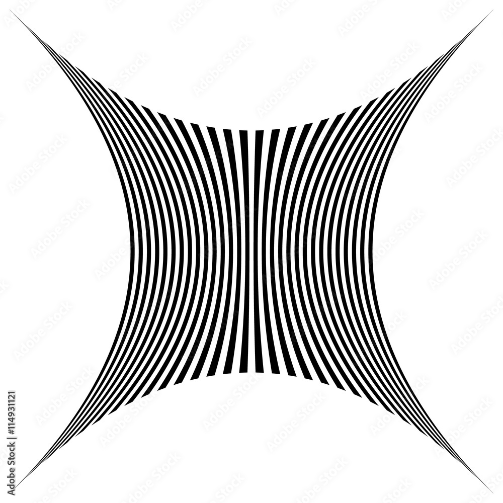 Aufkleber Grid, mesh pattern with distortion. Abstract geometric pattern.