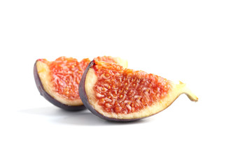 Fresh figs isolated on a white