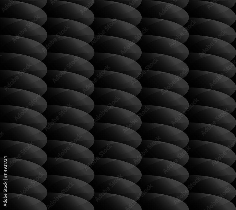 Poster Grayscale geometric pattern with overlapping ellipses, ovals. Se