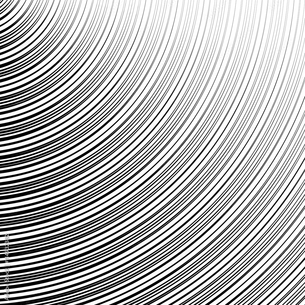 Fototapete circle pattern with dynamic, irregular lines. geometric circular