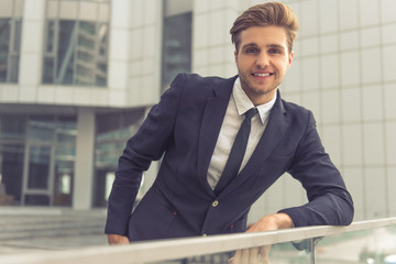 Attractive young businessman