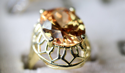 Fashion jewellery ring with zircon © bellakadife